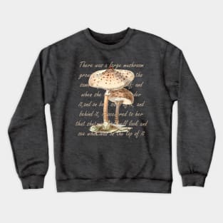 Lispe Mushroom and Alice quote Crewneck Sweatshirt